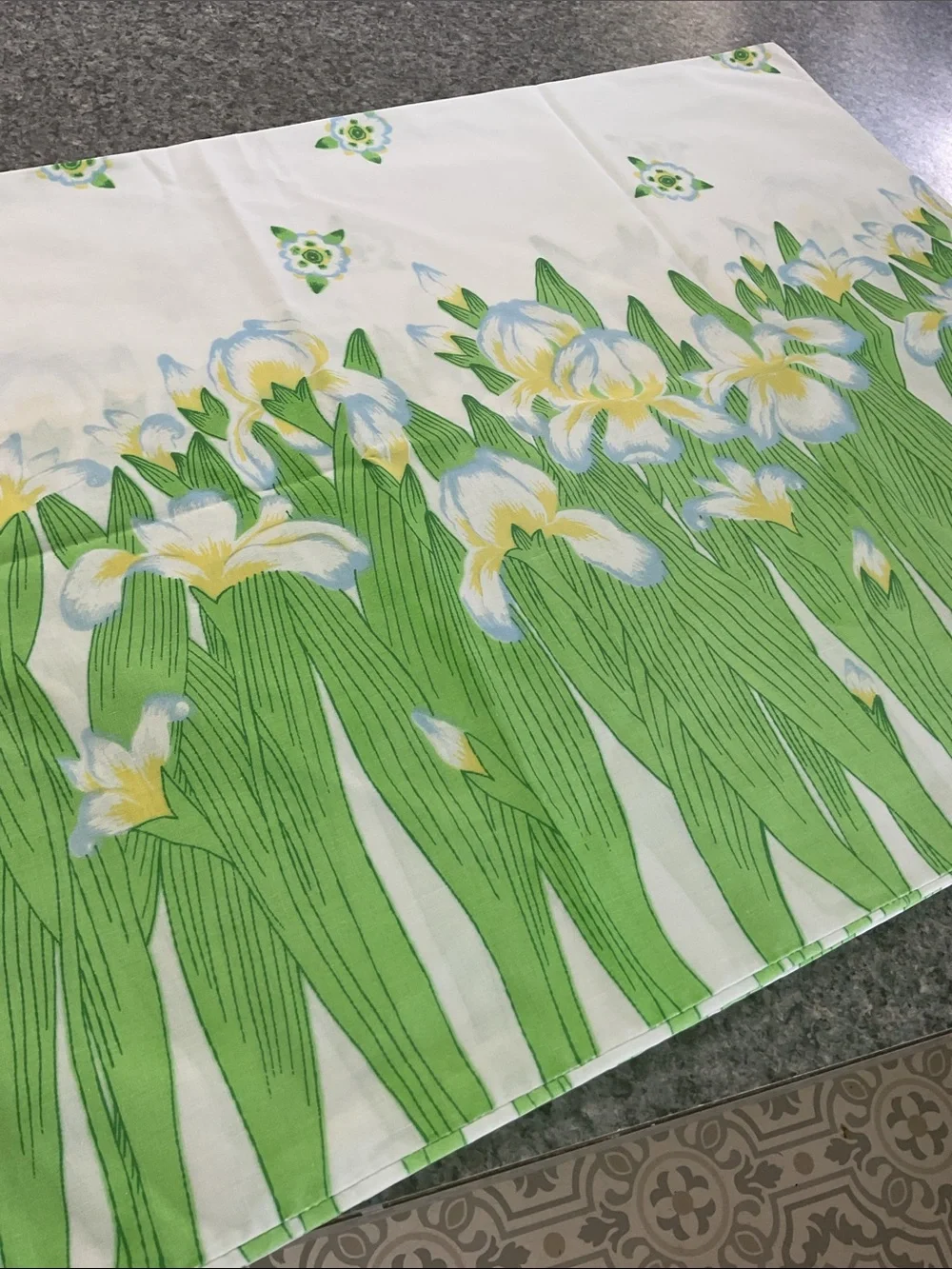 Tennessee Iris 1978 pillowcases. Tastemaker vintage